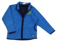 Modrá nepromokavá jarní parka s logem a kapucí TREVOLUTION