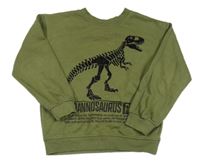 Khaki mikina s kostrou dinosaura H&M