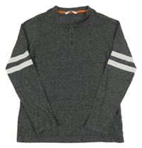 Antracitové triko s pruhy M&S