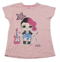 Růžové melírované tričko s L.O.L. SURPRISE!