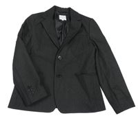 Čierne kockované melírované sako PIAZZAITALIA