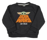 Tmavosivá mikina s Yodou - Star Wars