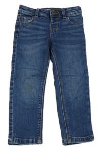 Modré slim teplákové rifle Denim Co.