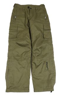 Khaki cargo zimní oteplovačky s nášivkou GRINARIO