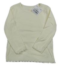 Nové - smetanové žebrované triko Next