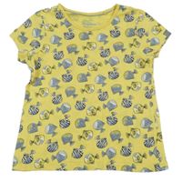 Žlté tričko s rybičkami lupilu