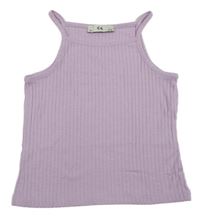 Svetlofialový rebrovaný crop top C&A