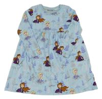 Svetlomodré šaty s Frozen Disney
