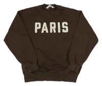 Tmavohnedá mikina s nápisom H&M
