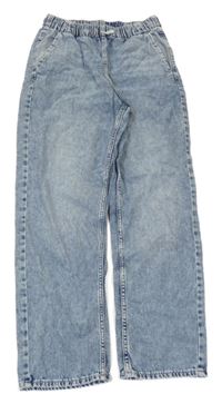 Modré plísňové jogger rifle H&M