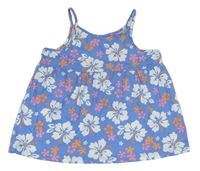 Modrý kvetovaný top H&M