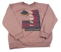 Staroružová mikina s potlačou DeFacto