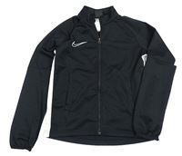 Černá sportovní propínací funkční mikina s logem Nike