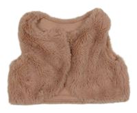 Staroružová kožušinová podšitá vesta Nutmeg