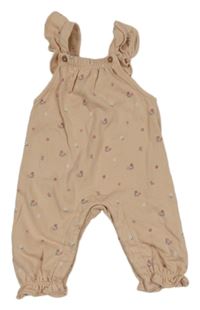 Pudrové květované laclové tepláky M&S