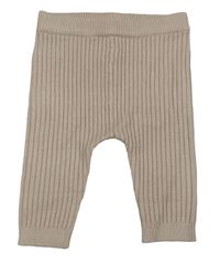 Hnedé rebrované pletené tepláky Next