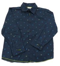 Tmavomodrá košeľa so smajlíkmi Stop+Go