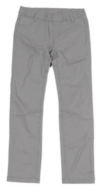 Svetlosivé plátenné elastické nohavice Kids