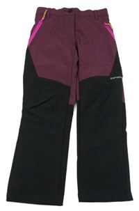 Vínovo-černé softshellové funkční kalhoty IcePeak