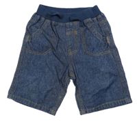 Tmavomodré riflové kraťasy s úpletovým pasem George