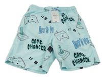 Nové - Svetlomodré plážové kraťasy s ovladači Sfera