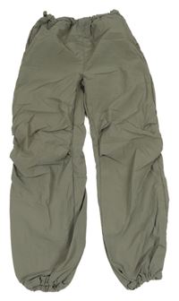 Khaki šusťákové kalhoty Primark