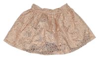 Ružová trblietavá kvetovaná sukňa Yd.