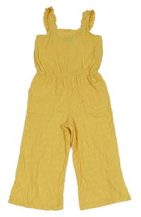 Žltý pruhovaný culottes overal Primark