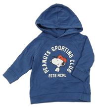 Tmavomodrá mikina so Snoopym a kapucňou H&M