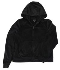 Čierna plyšová prepínaci mikina s kapucňou Firetrap