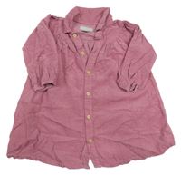 Starorůžové manšestrové propínací košilové šaty Primark