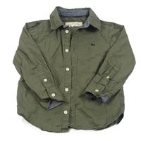 Khaki plátěná košile H&M