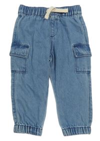 Modré cuff rifle s vreckami F&F