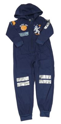 Tmavomodrá tepláková kombinéza s astronautem a kapucí John Lewis