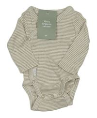 Nové - béžovo-bílé pruhované zavinovací body H&M