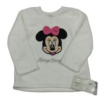 Nové - biela fleecová mikina s Minnie Primark