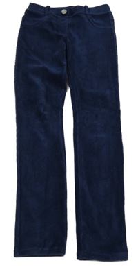 Tmavomodré sametové tregíny Benetton