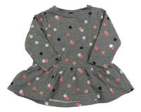 Sivá tepláková bodkovaná á šatová tunika Papagino