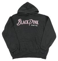 Tmavošedá mikina s nápisem a kapucí H&M