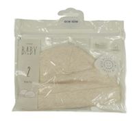 Nové - 2x svetlobéžová melírovaná čapica George