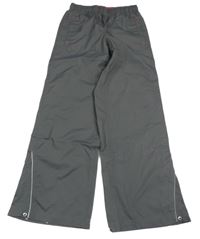 Tmavošedé šusťákové nepromokavé kalhoty POCOPIANO