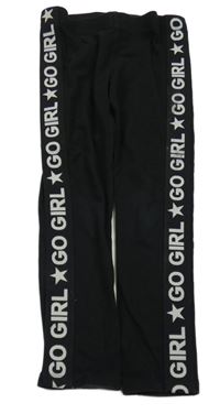 Čierne legíny s pruhom s nápisom F&F