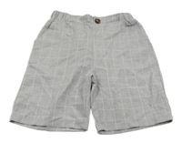 Svetlosivé kockované ľahké kraťasy shein