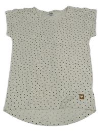 Smetanovo-čierne bodkovaná é tričko Yigga