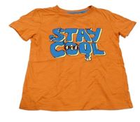 Oranžové tričko s nápisem Next