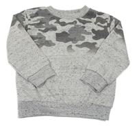 Sivá mikina s army vzorom Primark