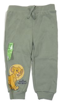 Nové - khaki tepláky so Simbou Primark