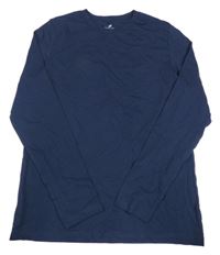 Tmavomodré tričko H&M