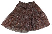 Čierno-stříbrno-meděné trblietavá sukňa s flitrami Next