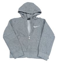 Sivá prepínaci mikina s logom a kapucňou Nike